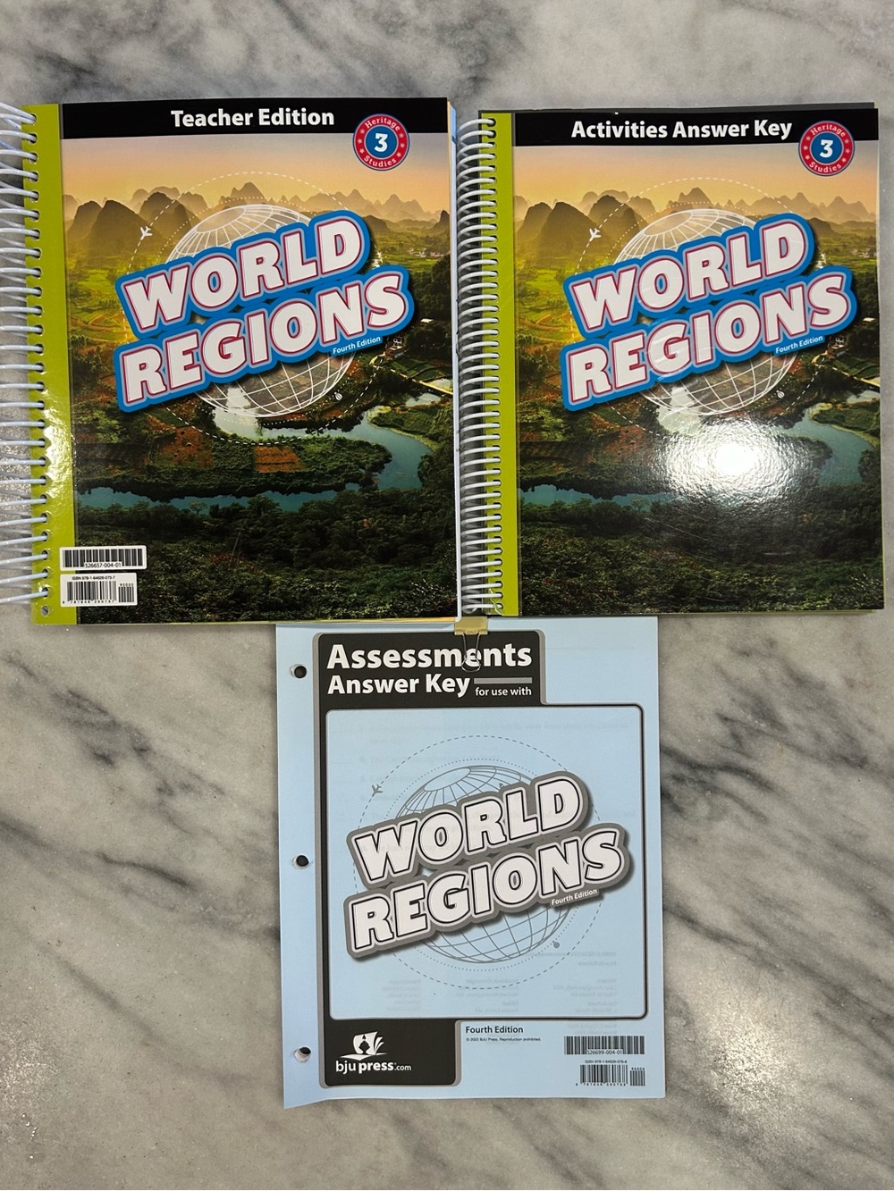 (3) BJU Press Heritage Studies 3 World Regions Teacher Edition Activities Key